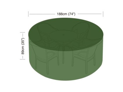 plachta krycí na set 4-6 židlí+kul.stůl pr.188 x 89 cm PE 90g/m2