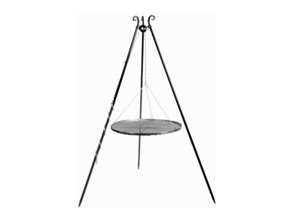CookKing Trojnožka 180 s roštem 80cm černý ocel