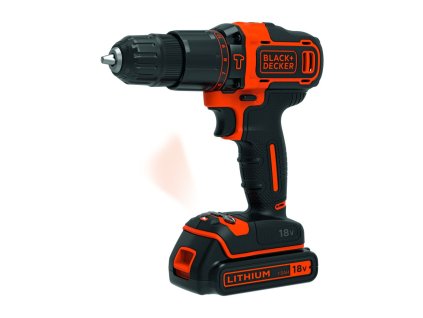 Vrtačka Aku BLACK+DECKER 18V Li-Ion, BDCHD18K-QW, B+D