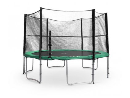 Trampolína G21 s ochrannou sítí 430cm zelená