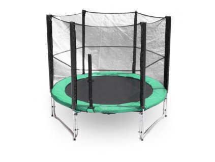 Trampolína G21 s ochrannou sítí 250cm zelená