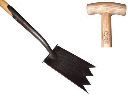 Rýč DeWit zubatý s nášlapem