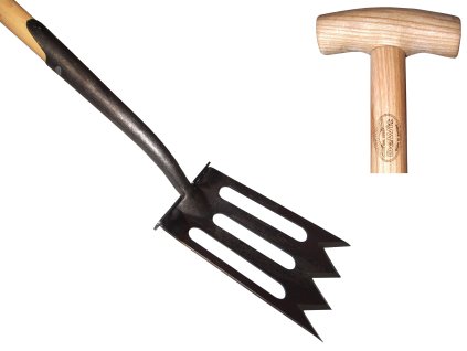 Rýč zubatý DeWit odlehčený s nášlapem z Kombi oceli