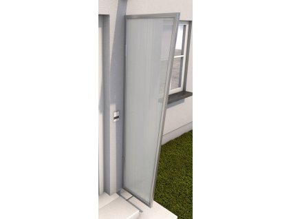Vchodová stříška Guttavordach B1 PC (boční stěna) 200 x 60 cm bílá / bronz