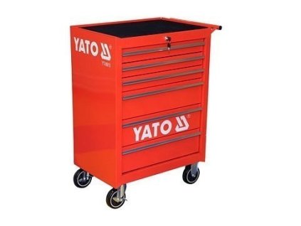 Skříňka dílenská pojízdná YATO 6 zásuvek červená