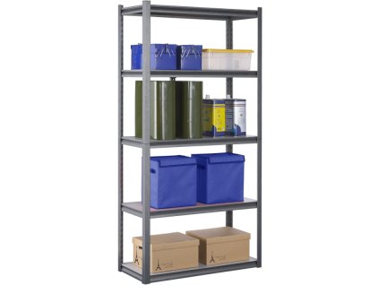 Robustní policový regál s 5 policemi, rozměr 864 x 356 x 1830 mm - PR5004 | AHProfi