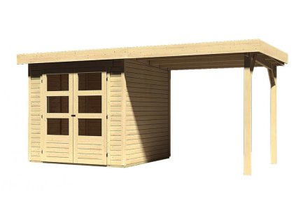 Zahradní domek KARIBU ASKOLA 2 + přístavek 240 cm (73245) natur