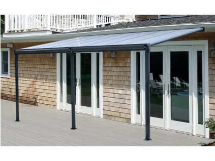 Hliníková pergola Gutta BW BW9 5,57 x 3,03 m - bronzová