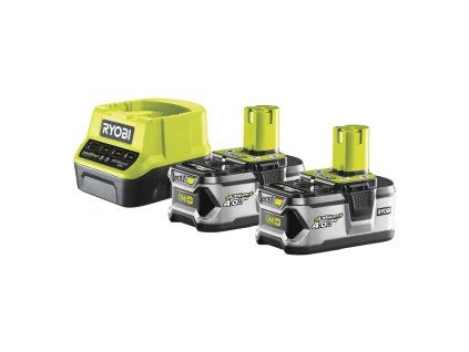 Akumulátor + nabíječka RYOBI 18V 2x 4,0 Ah Li-Ion