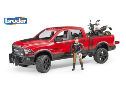 Bruder Terénní auto RAM s motocyklem