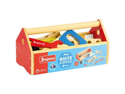 Jeujura Dřevěná sada nářadí v kufru