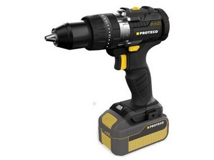 AKU vrtačka s příklepem PROTECO 2-13mm 20V, bez aku