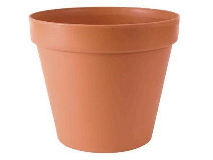 Květináč GLINKA 22 cm 19,5 cm, terakota, imitace hliněného květináče
