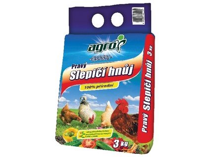 Pravý slepičí hnůj AGRO 3 kg