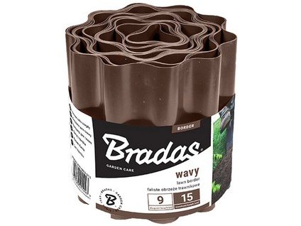 Lem trávníku BRADAS 25 cm x 9 m, hnědá