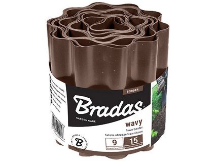 Lem trávníku BRADAS 25 cm x9m, hnědá