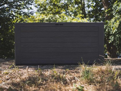 Zahradní box WOODEBOX 280 l - tmavě hnědá 116 cm