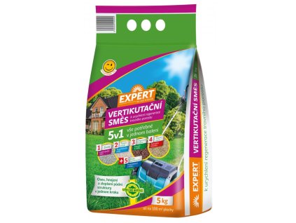 Trávníkové hnojivo EXPERT - Vertikutační směs 5v1 5 kg