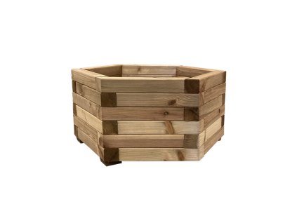 dreveny vyvyseny zahon royal hexagonal planter mensi
