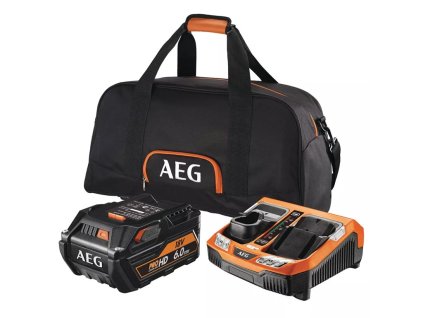 sada 18v prolithium ion 6 0ah akumulatoru s nabijeckou aeg set l1860rhdblk