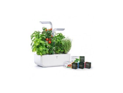 Chytrý květináč Smart + 4 ks náplní, bílá