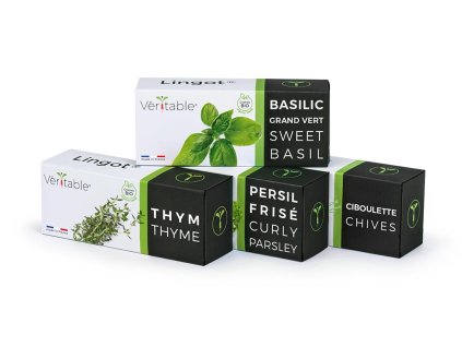 Chytrá květináč Potager Classic + 4 ks náplní, bílá