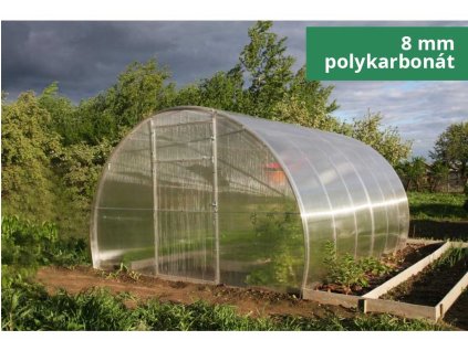 Zahradní skleník LEGI KALE 3 - 3,14 x 10 m, 8 mm + 2 x silikon na polykarbonát