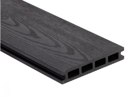 Terasové prkno WPC 2D Guttadeck, 140 x 25 x 2900 mm, tmavě šedá