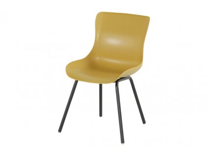 Jídelní židle Sophie Rondo s alu podnoží, Curry Yellow