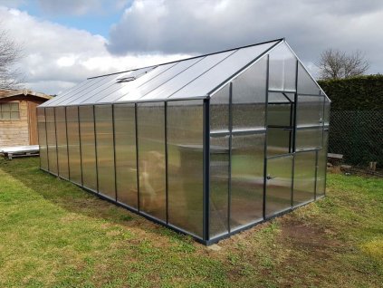 Zahradní skleník Gampre SANUS PRO XL-7, antracit, 6 mm
