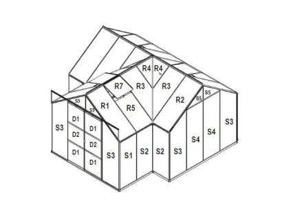 náhradní prosklení pro skleník VITAVIA SIRIUS PC 6 mm LG3049 - uvodni fotka