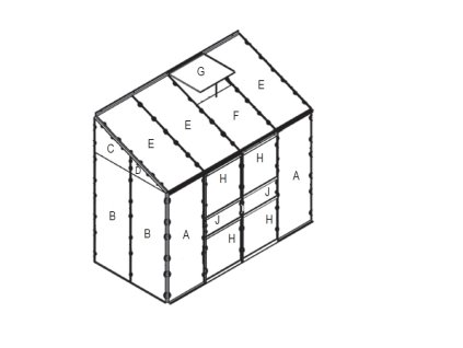 náhradní prosklení pro skleník VITAVIA IDA 3300 PC 4 mm LG3079 - uvodni fotka