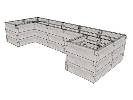 Vyvýšený záhon JUWEL TIMBER ERGOLINE U LONG