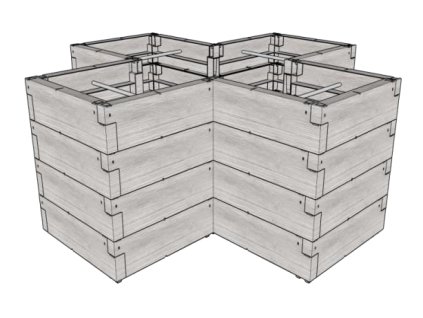 Vyvýšený záhon JUWEL TIMBER ERGOLINE CROSS