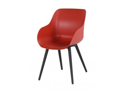 Jídelní židle Hartman SOPHIE Studio Organic s alu podnoží Sophie, Vulcano Red