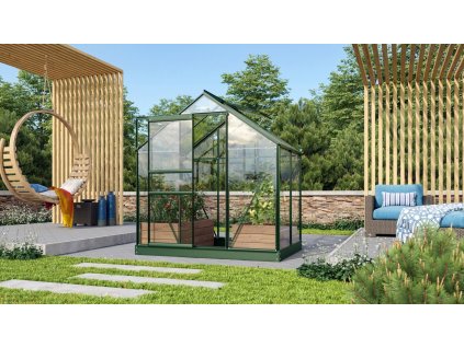 Skleník Vitavia VENUS 2500 čiré sklo 3 mm zelený