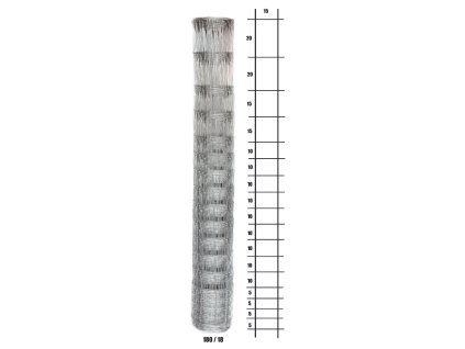 Uzlové lesnické pletivo výška 180 cm, 2,0/2,8 mm, 18 drátů