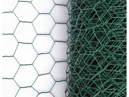 Králičí pletivo chovatelské, zelené (PVC), oko 13 mm, 100 cm výška