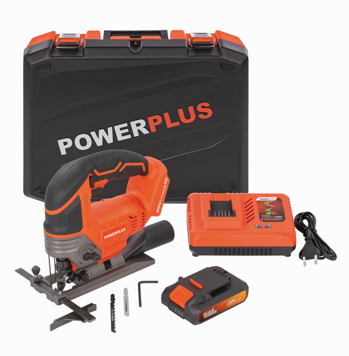 AKU přímočará pila POWERPLUS 20V SET