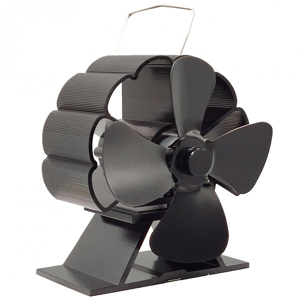 Ventilátor na kamna FLAMINGO čtyřlopatkový MINI, černý FLHSF17-260
