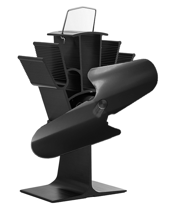 Ventilátor na kamna FLAMINGO dvoulopatkový, černý FLHSF17-265