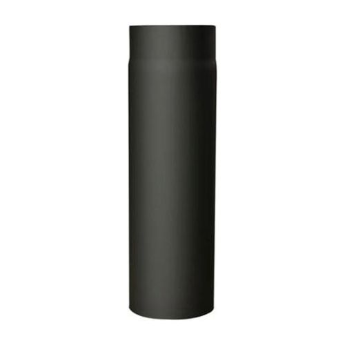 Roura kouřová s klapkou 125 mm/100 cm, silnostěnné 1,5 mm, černá MA654732