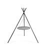 CookKing Trojnožka TIPI 200 cm s roštem černý ocel 80 cm