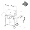 Plynový gril G21 Oklahoma, BBQ Premium Line 3 hořáky + zdarma redukční ventil