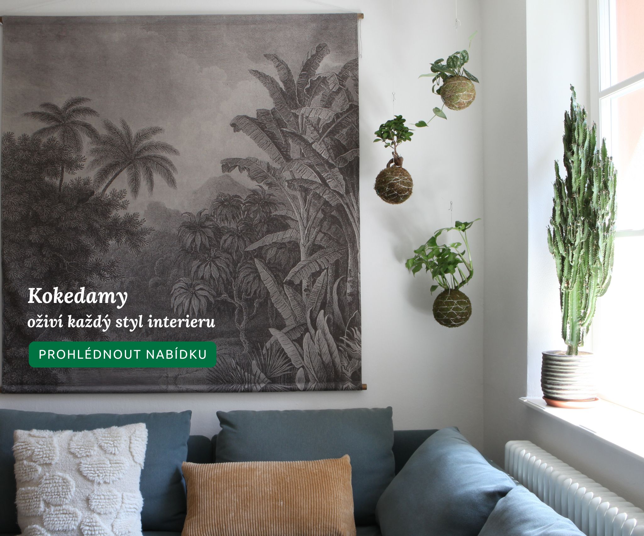 Kokedamy zazelení každý styl interieru