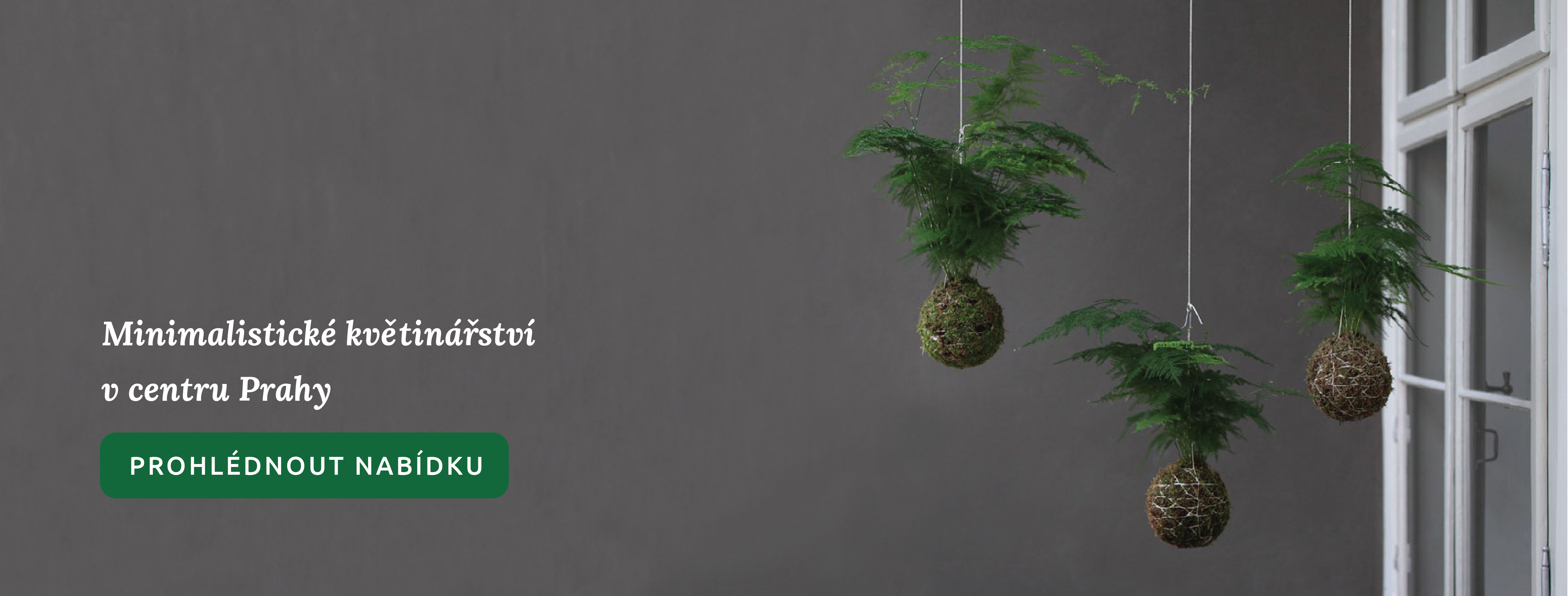 Minimalistické květinářství uprostřed Prahy