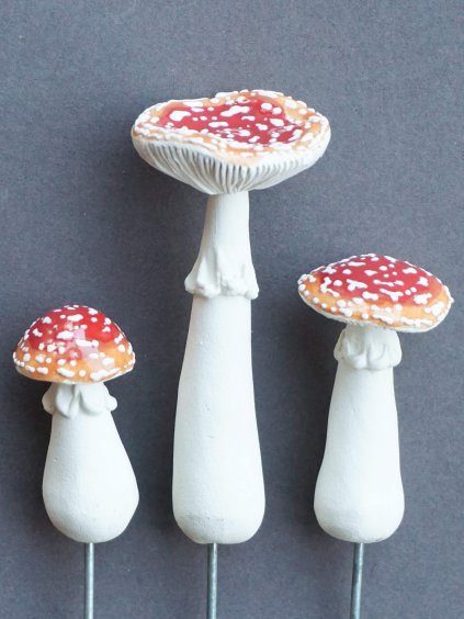 keramicky zapich houbicka muchomurka 03