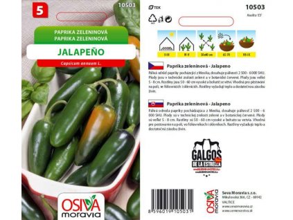 Paprika zeleninová JALAPEŇO - semena