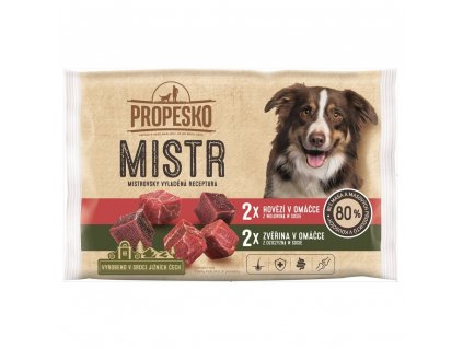 0027141 propesko dog mistr hovezi zverina v omacce kapsa 85 g 4 pack prodej po baleni 15 ks