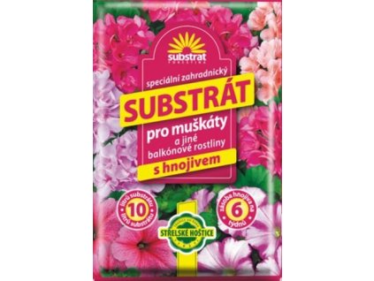 Substrát pro muškáty a jiné balkónové rostliny 10l